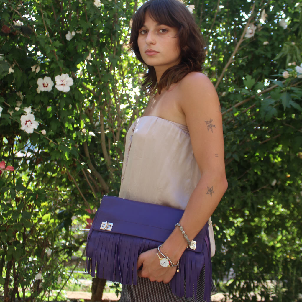 Prada 2000s Nappa Fringe Crossbody Bag
