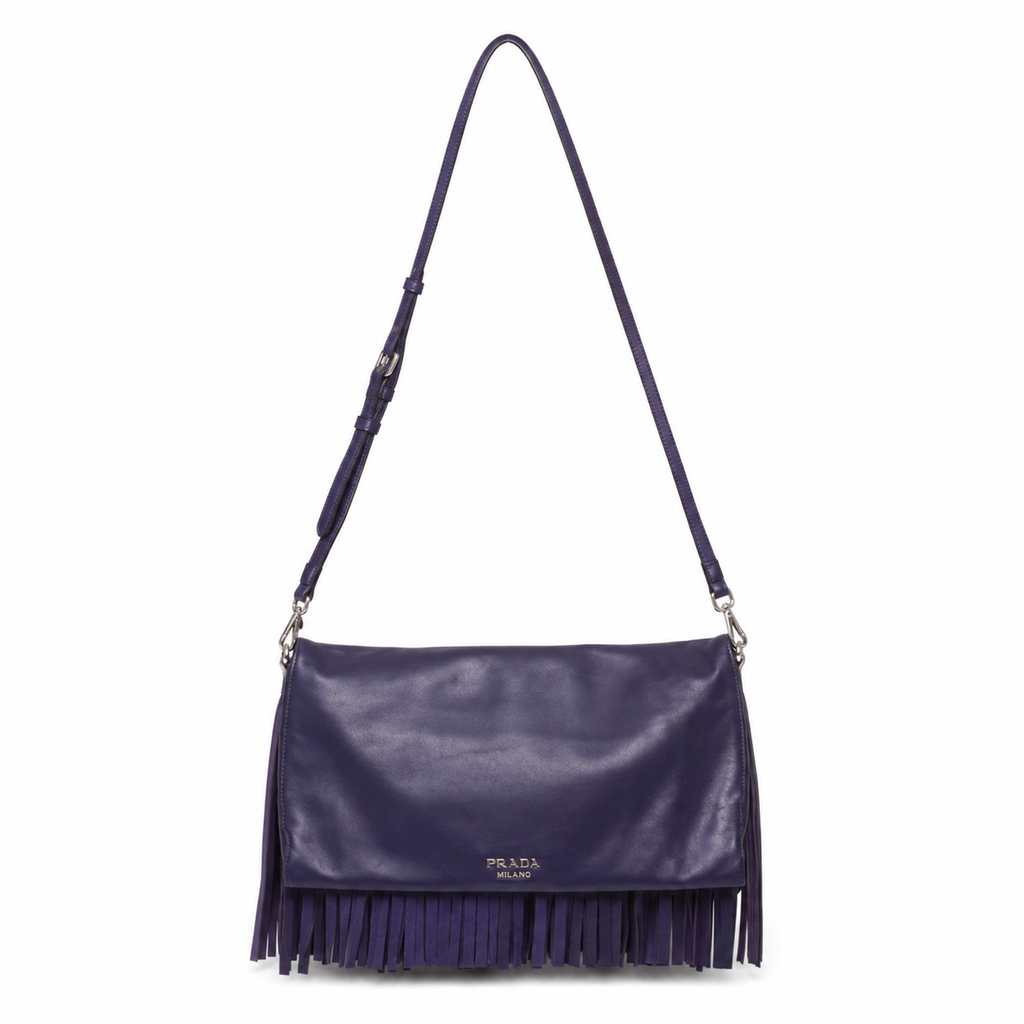 Prada 2000s Nappa Fringe Crossbody Bag