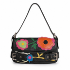 Rare John Galliano Flower Applique Buckle Bag